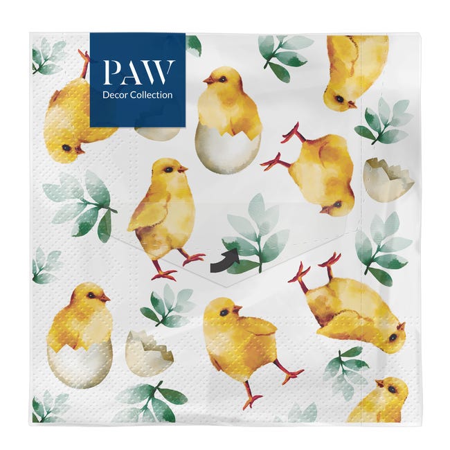 Serwetki wielkanocne Chicken in eggs 33 x 33 cm 20 szt.