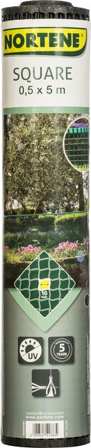 Siatka plastikowa 0.5x5 m antracytowa Square Nortene