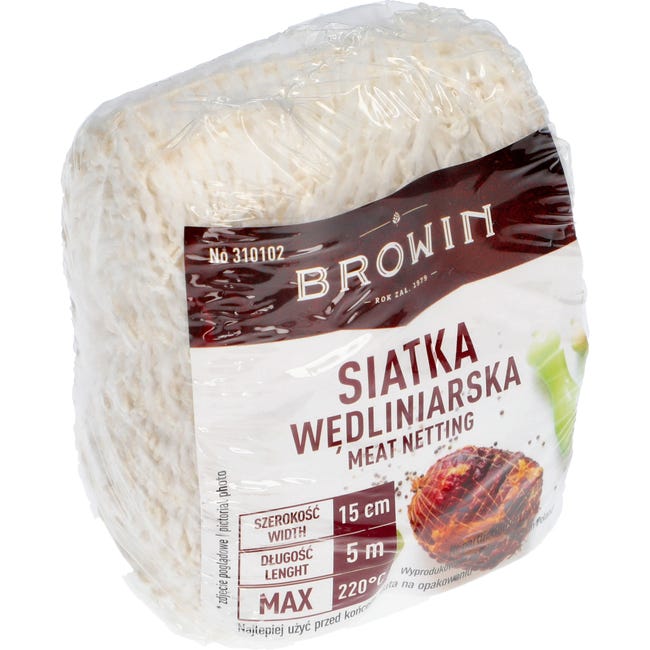 Siatka wędliniarska spożywcza do mięs 16 cm x 5 m Browin