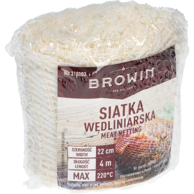 Siatka wędliniarska spożywcza do mięs 22 cm x 5 m Browin