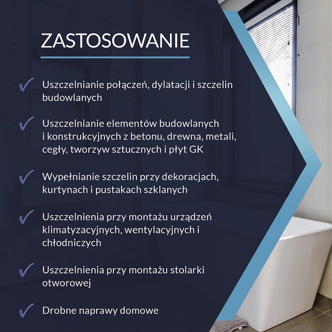 Silikon budowlany neutralny 280 ml Biały Tytan