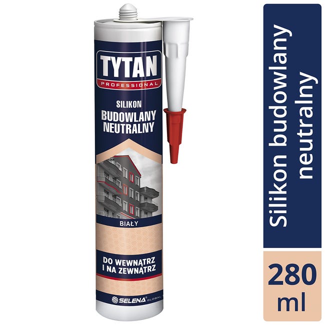 Silikon budowlany neutralny 280 ml Biały Tytan