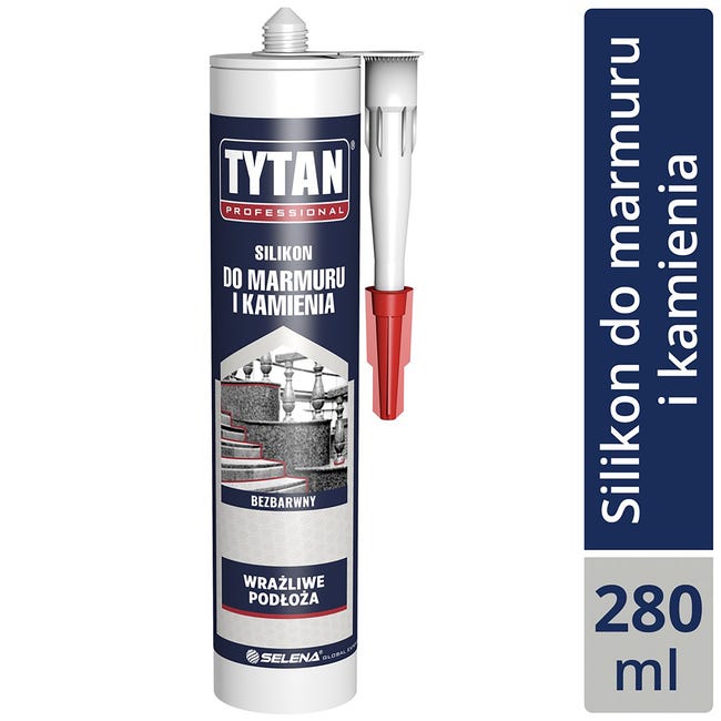 Silikon do marmuru i kamienia 280 ml Bezbarwny Tytan