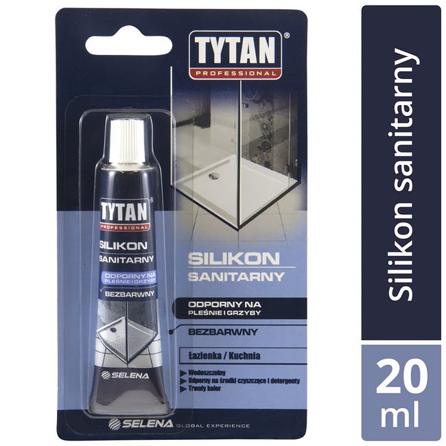 Silikon sanitarny 20 ml Bezbarwny Tytan