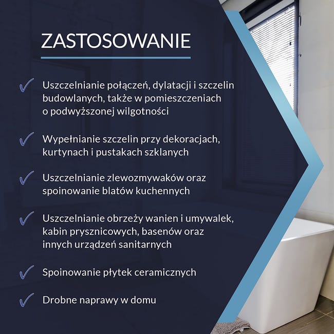 Silikon sanitarny 20 ml Biały Tytan