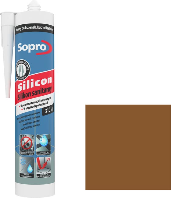 Silikon sanitarny  310 ml Ciemny beżowy 58 Sopro