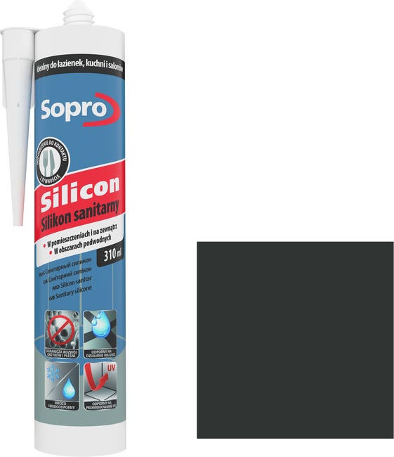 Silikon sanitarny  310 ml Grafitowy 66 Sopro