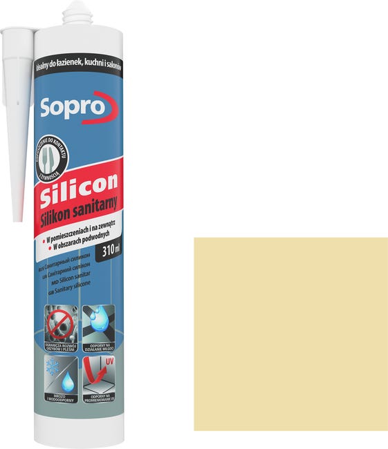 Silikon sanitarny 310 ml Pergamon 27 Sopro