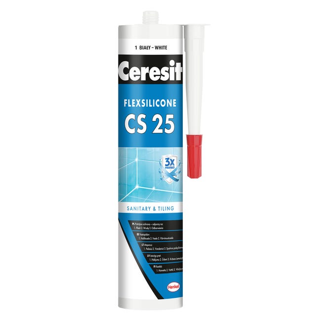 Silikon sanitarny  CS-25 280 ml Biały Ceresit