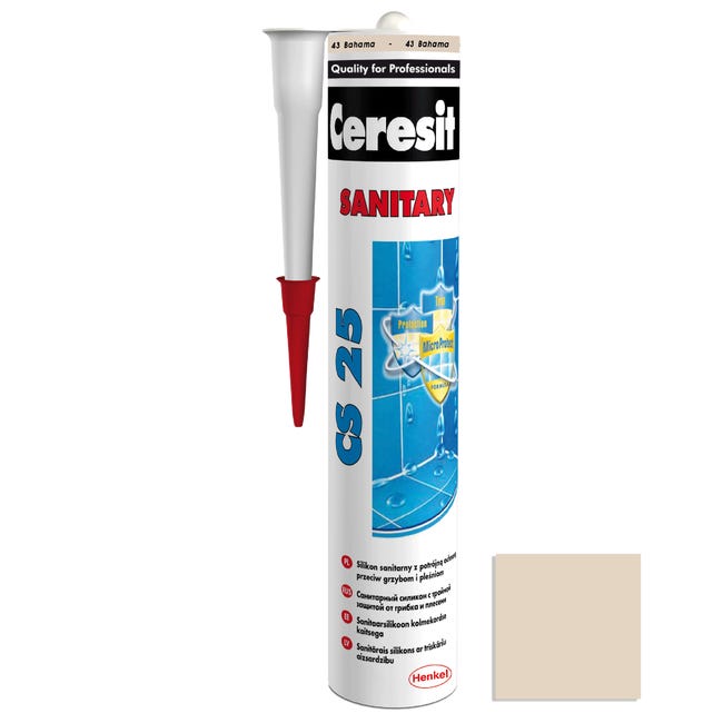Silikon sanitarny  CS-25 280 ml Ciemny beżowy Ceresit