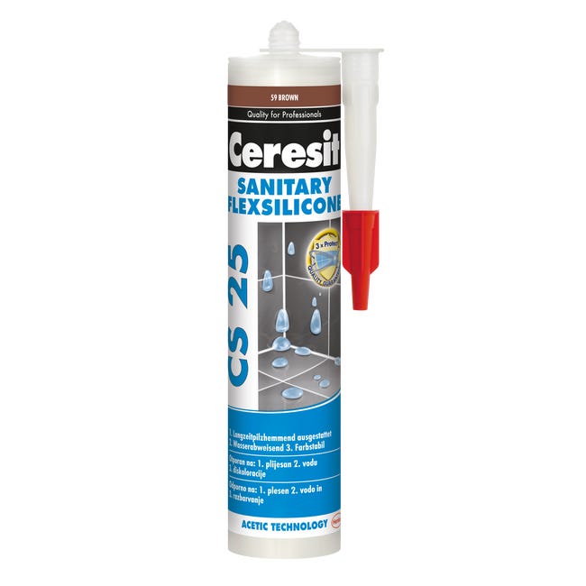 Silikon sanitarny  CS-25 280 ml brązowy Ceresit