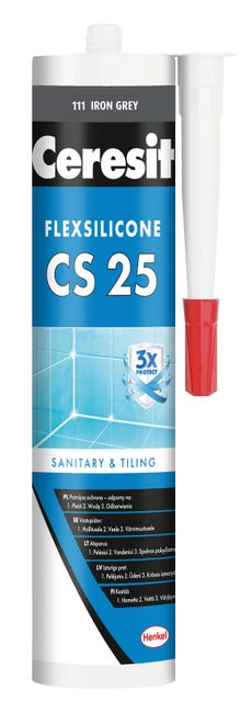 Silikon sanitarny  CS-25 280 ml jasno szary Ceresit
