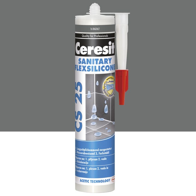 Silikon sanitarny CS-25 Bazalt Ceresit