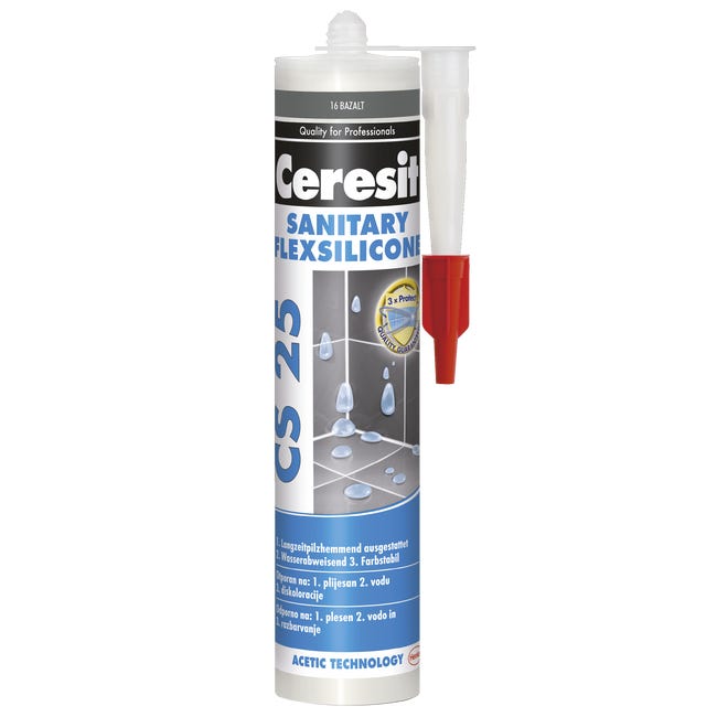 Silikon sanitarny CS-25 Bazalt Ceresit