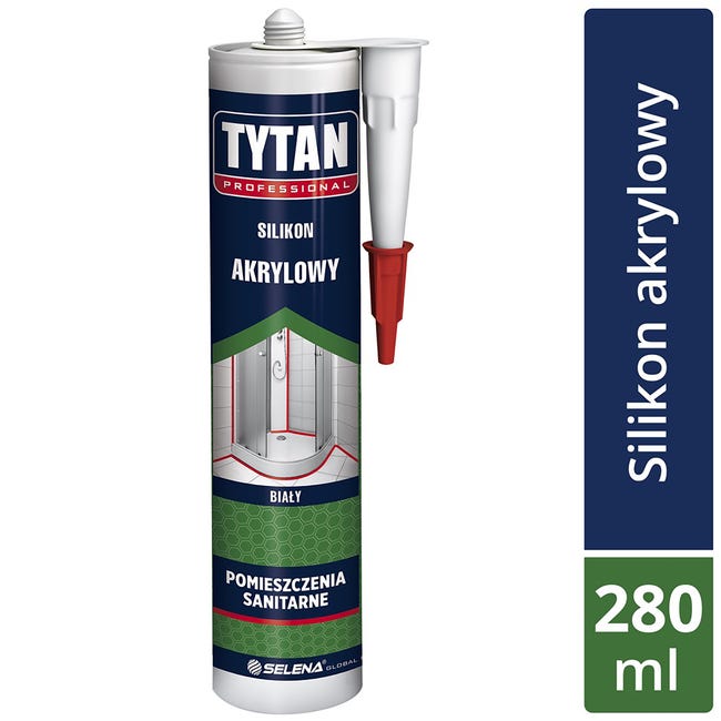 Silikon sanitarny akrylowy 280 ml Biały Tytan