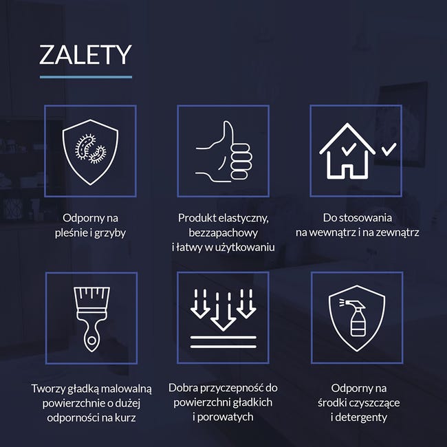Silikon sanitarny akrylowy 280 ml Biały Tytan