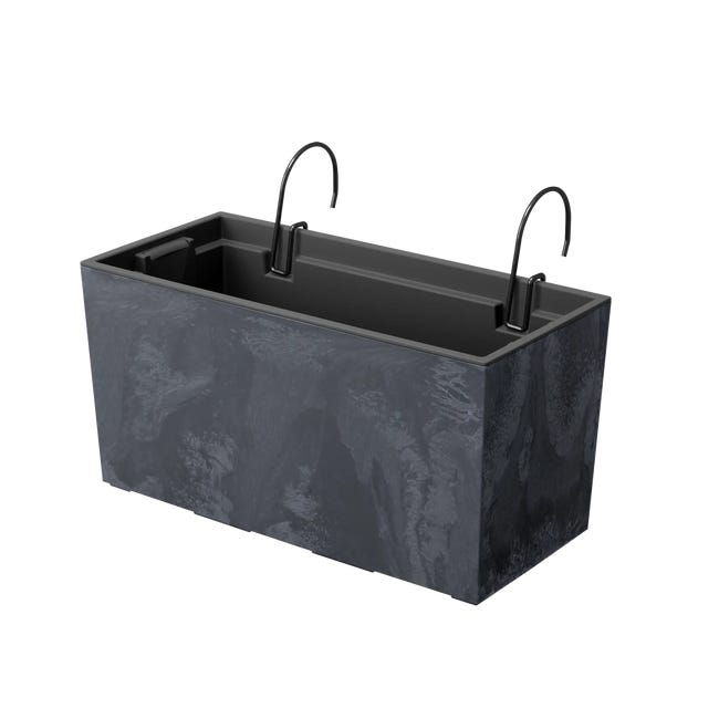 Skrzynka balkonowa wisząca Urbi 39,5x19,5x18,5 cm antracytowa