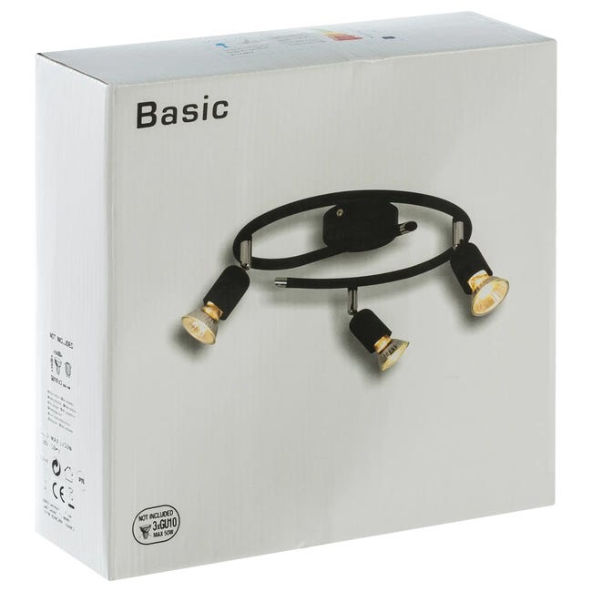 Spirala BASIC czarna GU10