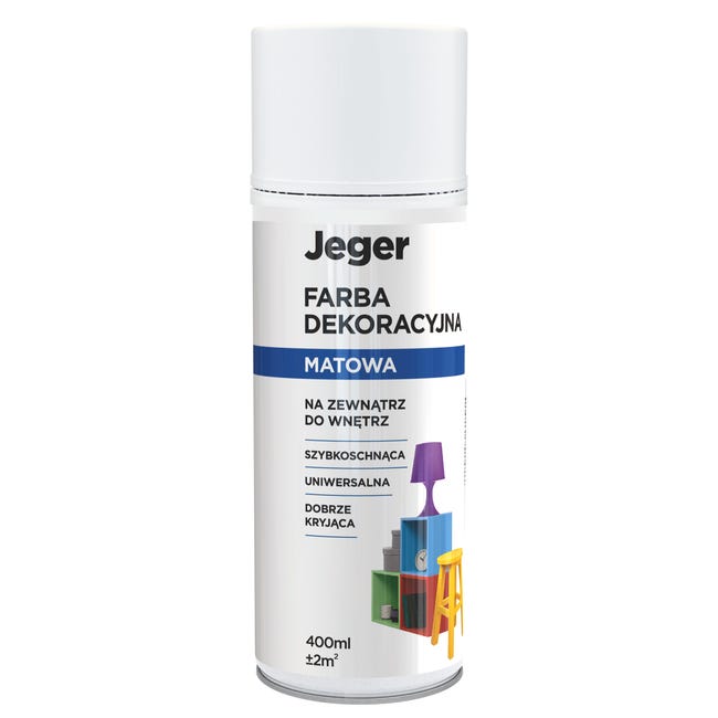 Spray 0.4 l biały mat Jeger