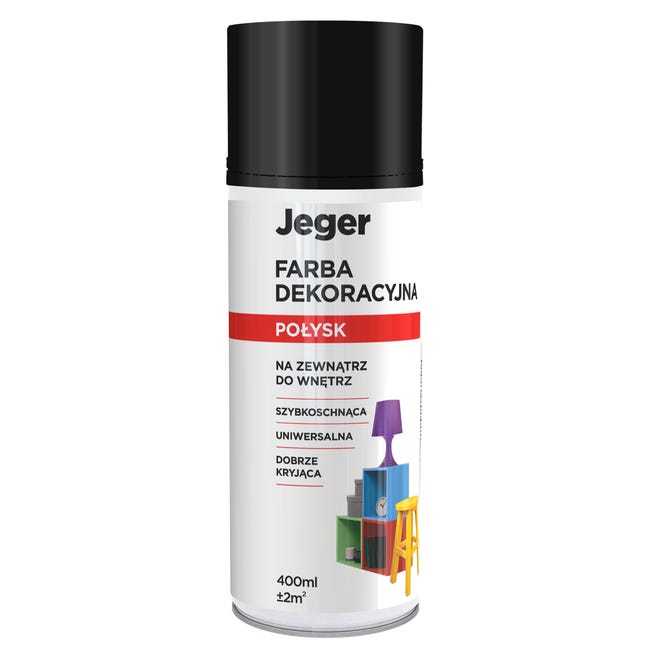 Spray 0.4 l czarny połysk Jeger
