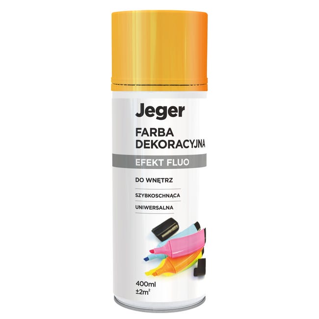 Spray 0.4 l pomarańczowy fluorescencyjny Jeger