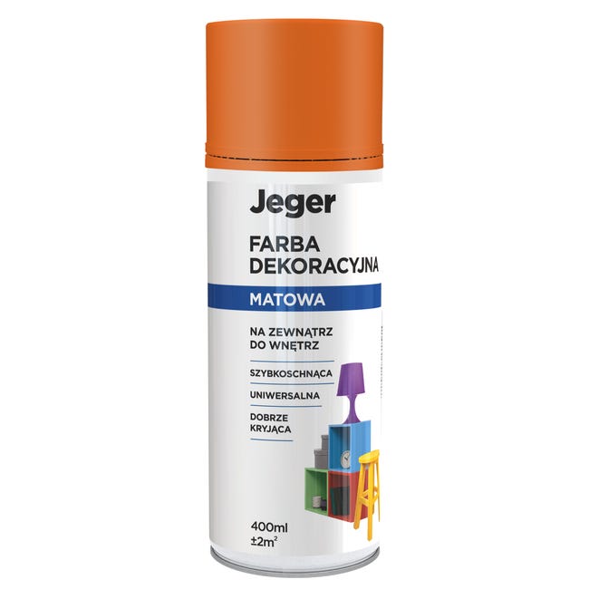 Spray 0.4 l pomarańczowy mat Jeger