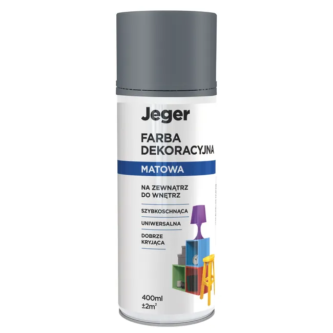 Spray 0.4 l szary mat Jeger