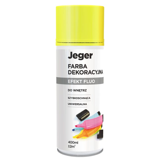 Spray 0.4 l żółty fluorescencyjny Jeger