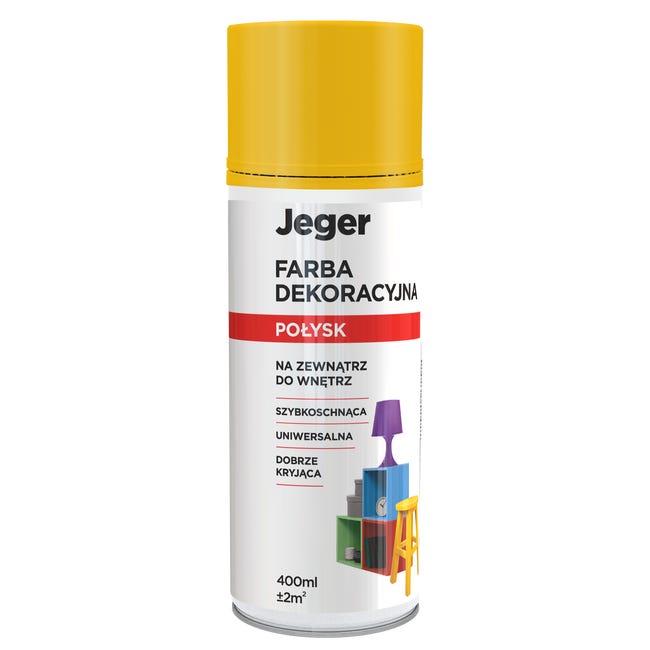 Spray 0.4 l żółty połysk Jeger