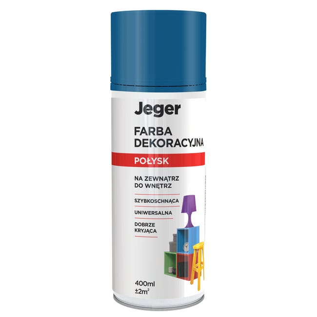 Spray kolor niebieski 0.4 l połysk Jeger