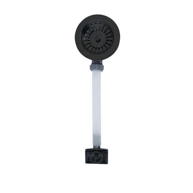 Spust 90 mm z przelewem GL0028 czarny GERMANLINE