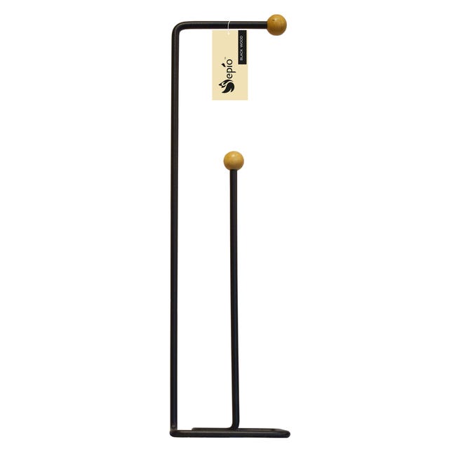 Stojak na papier toaletowy Model 205 Black Wood Sepio