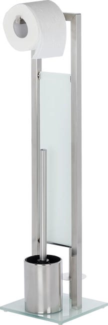 Stojak na papier toaletowy i szczotkę toaletową Inox Rivalta Wenko