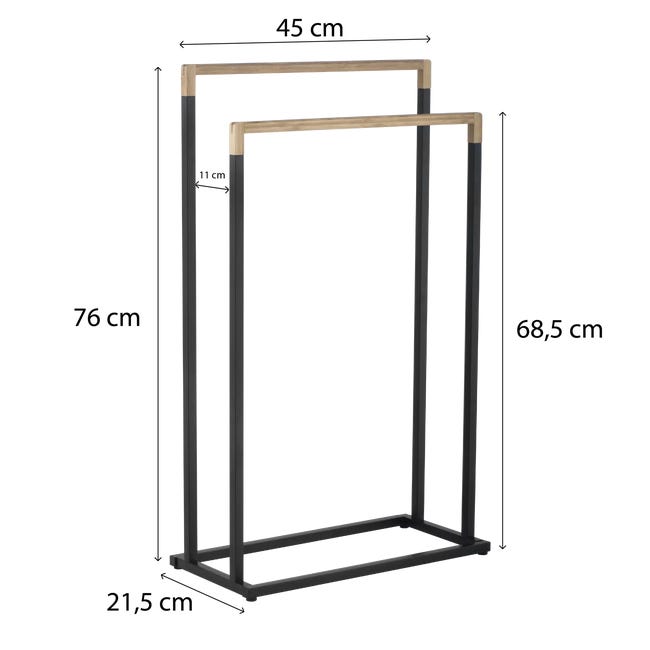Stojak na ręczniki Kona 2 Black Yoka Home