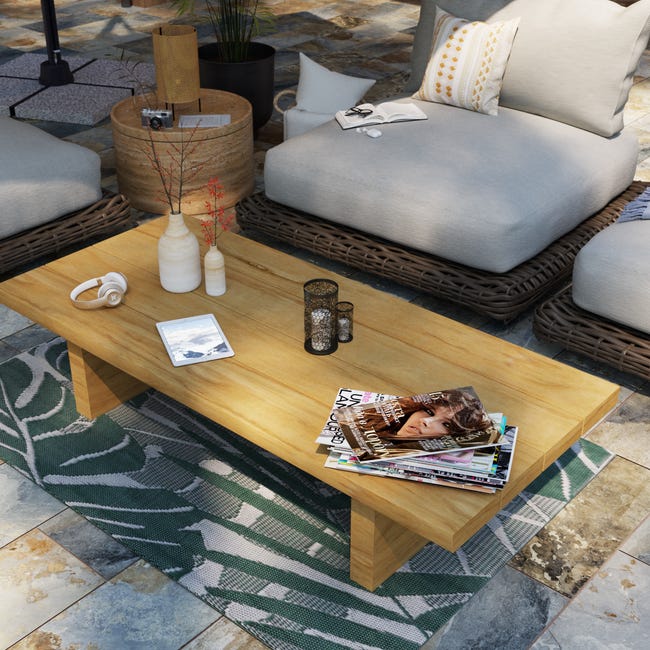 Stolik ogrodowy Maya 170x73 cm drewniany teak Naterial