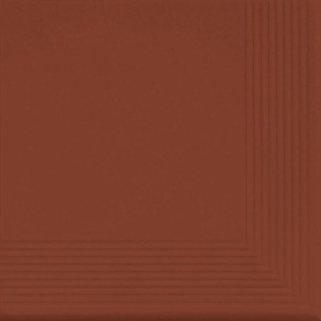 Stopnica klinkierowa narożna ROT 30x30x1.1 cm Cerrad