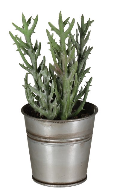 Sukulent sztuczny 16cm w doniczce metalowej