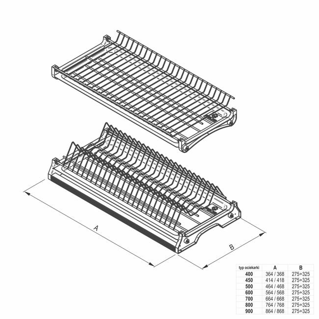 Suszarka do naczyń szafkowa Variant 3 Rejs
