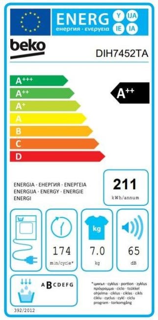 Suszarka do zabudowy DIH7452TA Beko