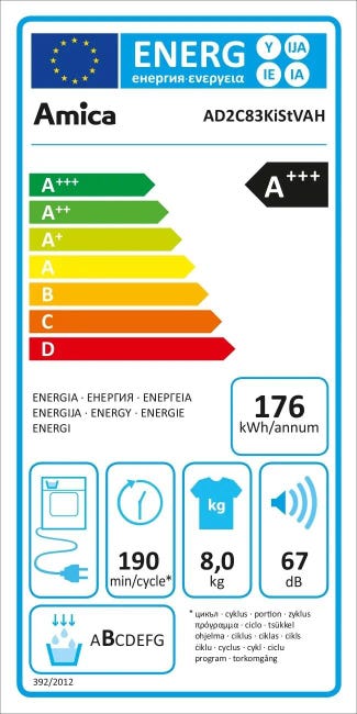 Suszarka wolnostojąca AD2C83KISTVA Amica