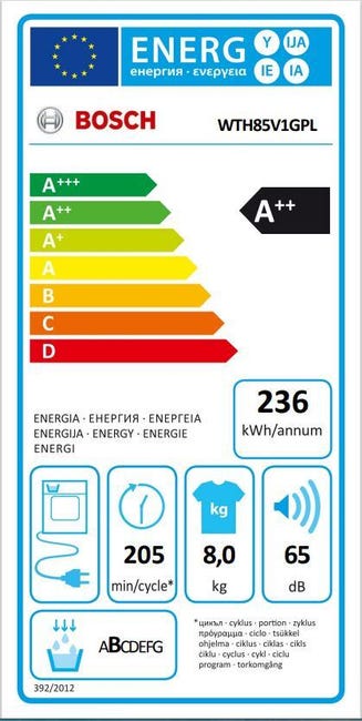 Suszarka wolnostojąca WTH85V1GPL Bosch