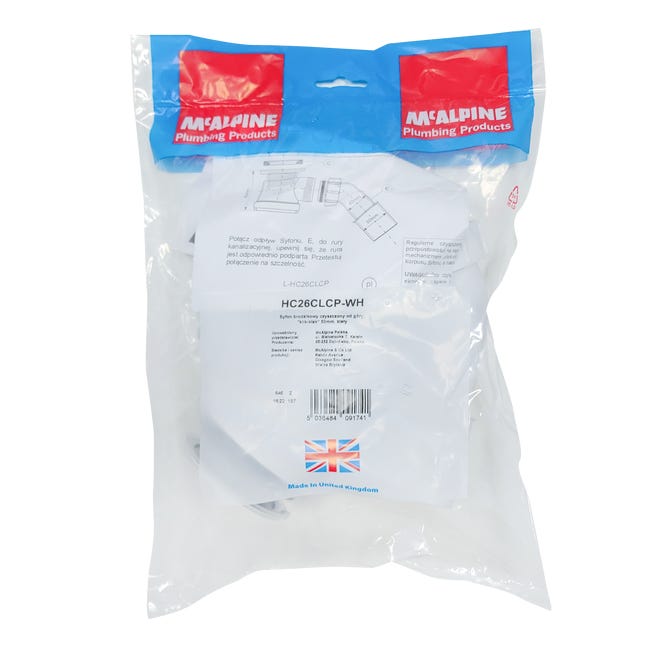 Syfon brodzika 50 mm KLIK-KLAK czarny MCALPINE