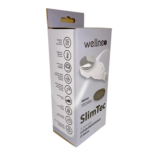 Syfon brodzika 90 mm chrom LM-0353 Slimtec