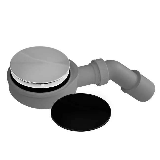 Syfon brodzika 90 mm chrom/czarny GERMANLINE