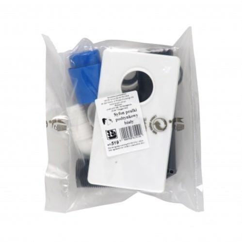 Syfon pralki podtynkowy biały TYCNER