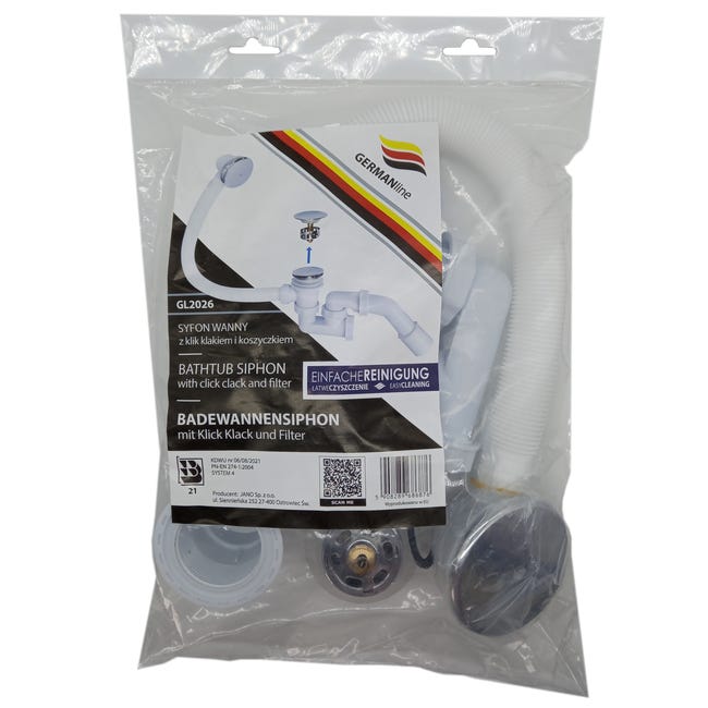 Syfon wanny KLIK-KLAK GL2026 chrom GERMANLINE