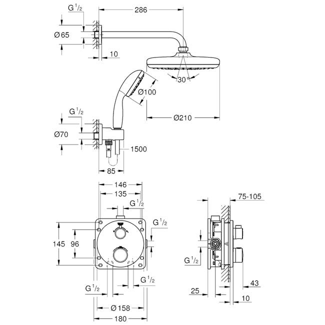 System podtynkowy Precision Clova Grohe