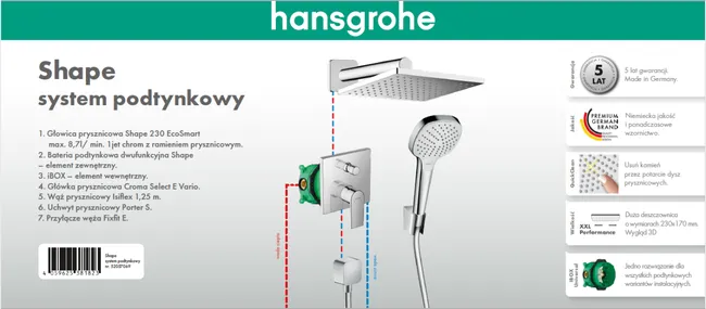 System podtynkowy Shape Hansgrohe