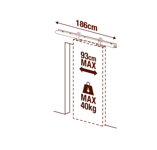 System przesuwny Loft 3 biały 1.86 m Artens