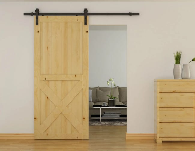 System przesuwny naścienny do drzwi przesuwnych Loft Czarny